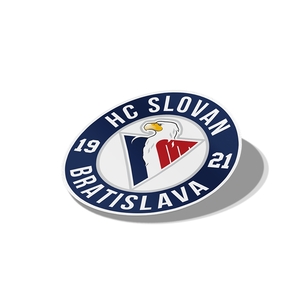 Samolepka okrúhle logo HC Slovan 8cm 