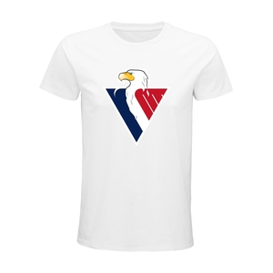 Men T-shirt with colorful eagle HC Slovan - white