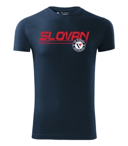Pánske tričko s nápisom Slovan hockey - navy
