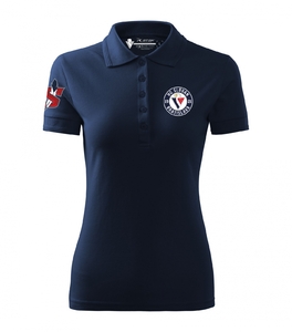 Women polo shirt with circular logo HC Slovan - navy 